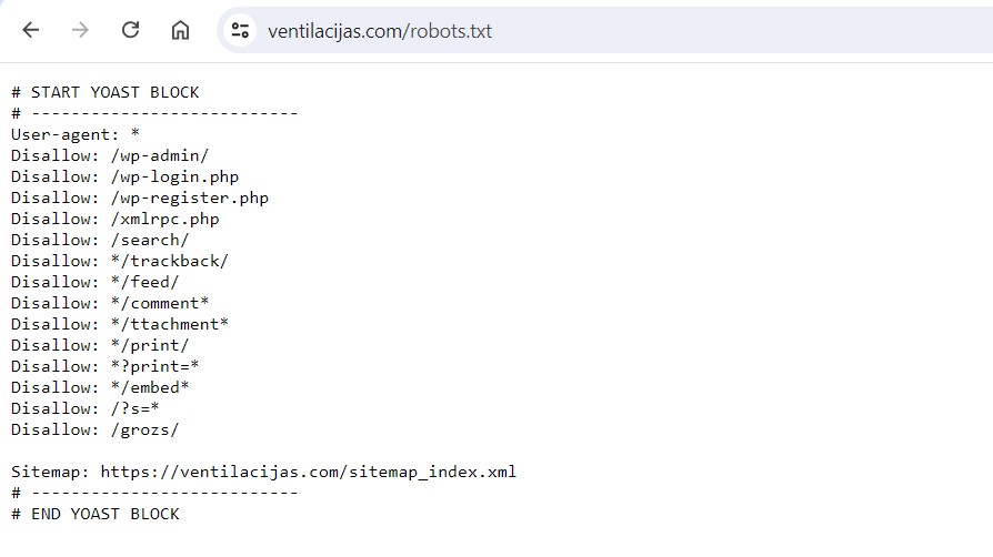 robots.txt faila piemērs