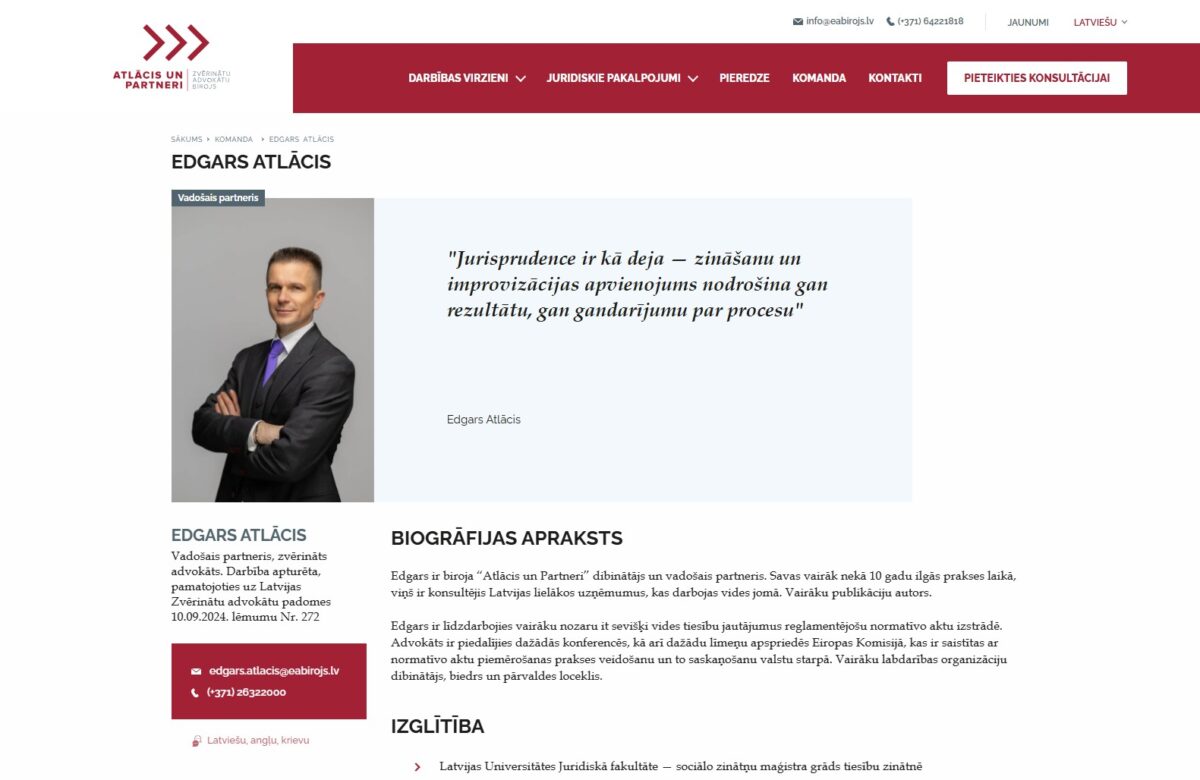 EAbirojs.lv - Komandas biedra atvērums