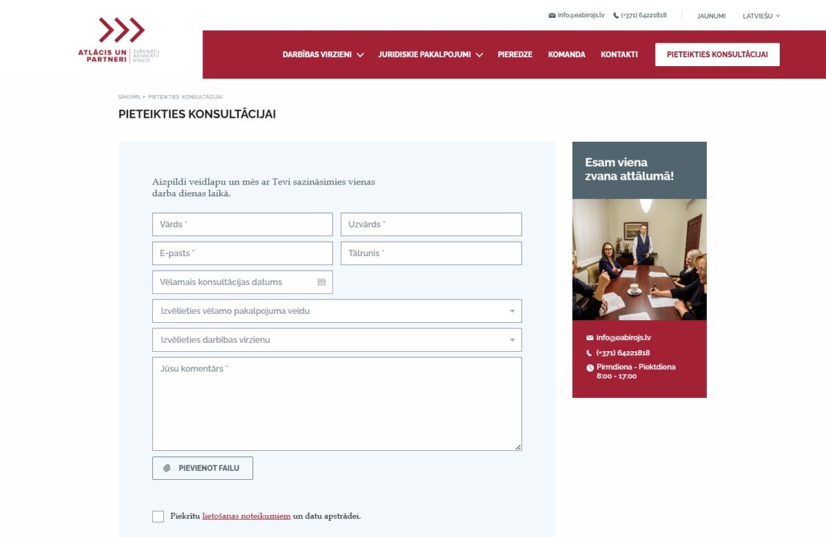 EAbirojs.lv - Pieteikties konsultācijai