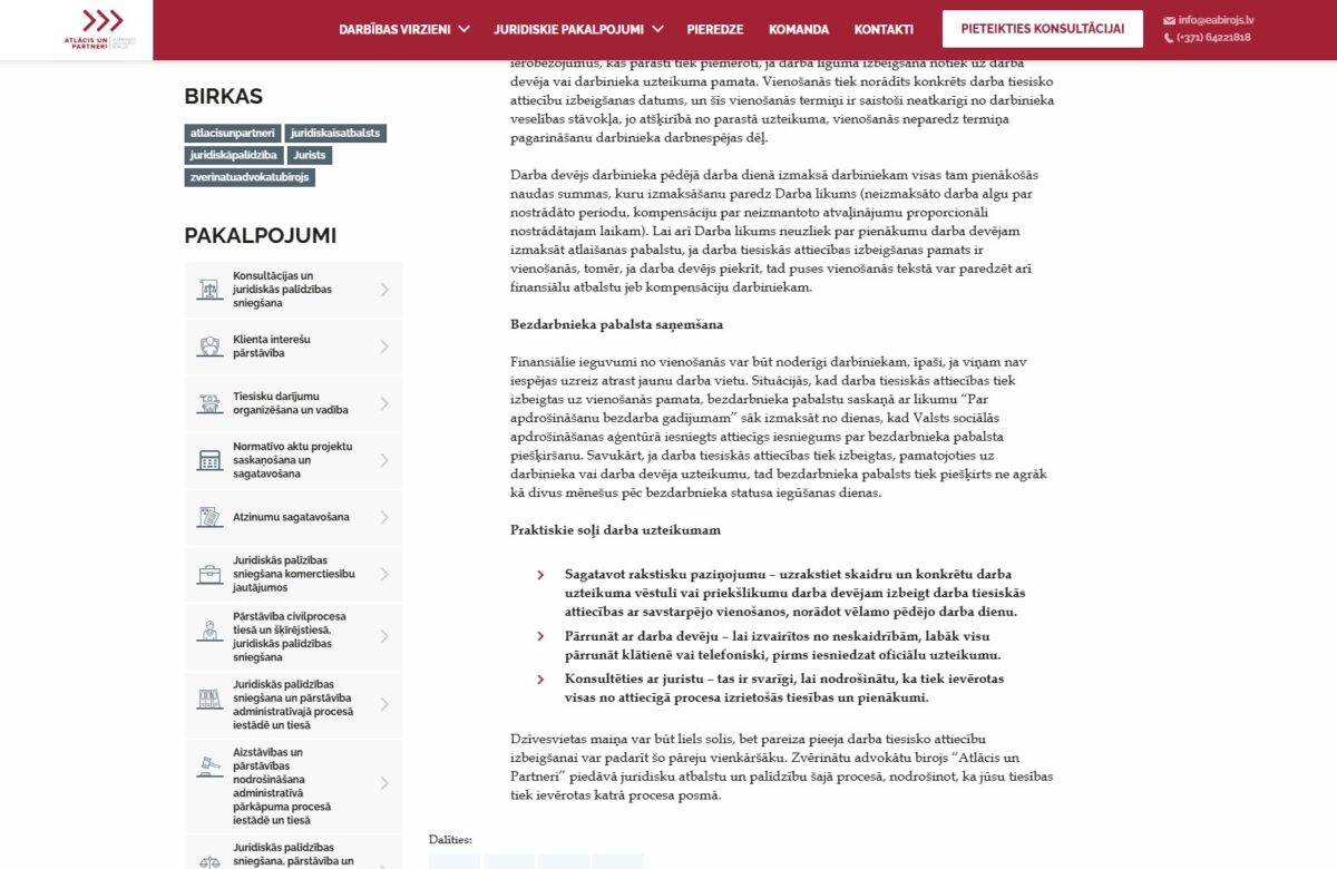 EAbirojs.lv - Raksta formatēšanas iespējas