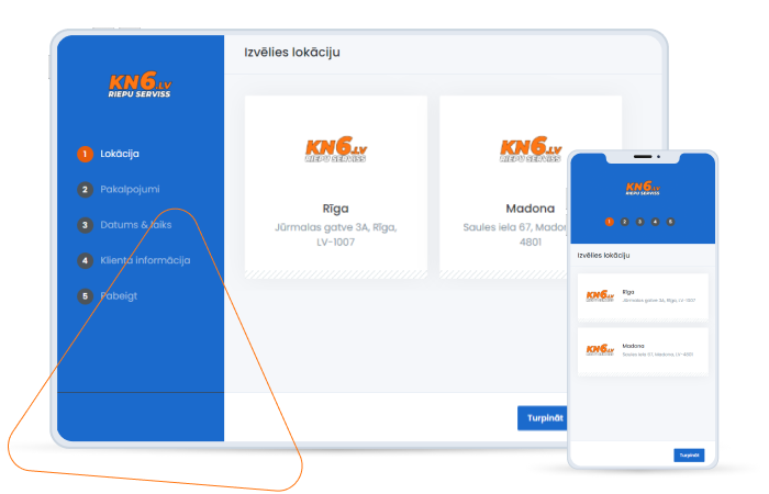 KN6.lv online rezervācijas risinājums