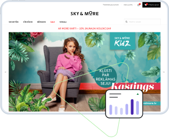 Sky&More e-veikala izstrāde un ERP integrācija