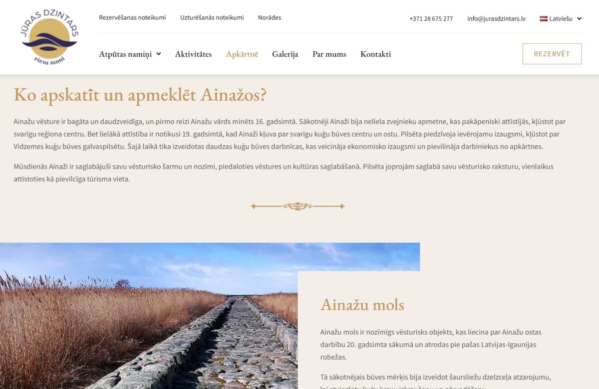 Jurasdzintars.lv - Apkārtnē pieejamās aktivitātes