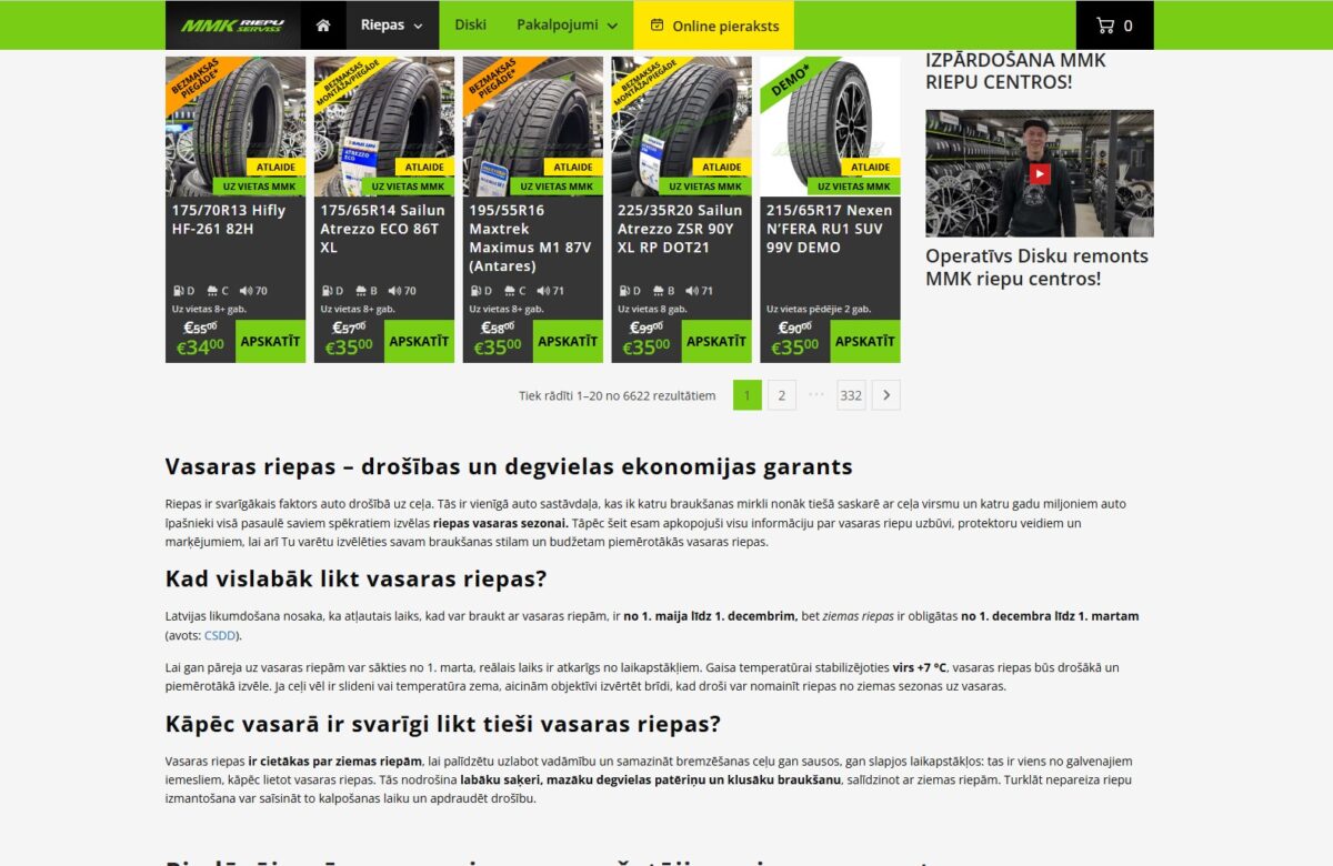 MMKriepas.lv - Produktu kategorijas apraksts