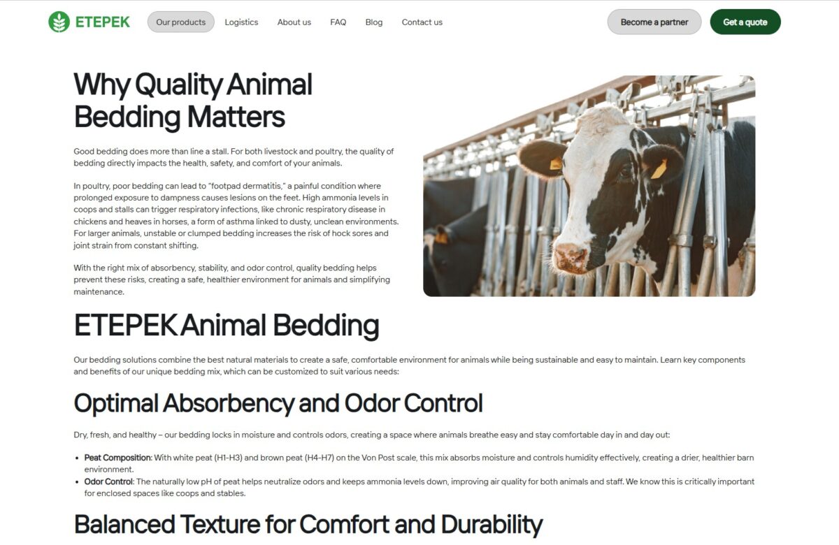 Etepek.com - SEO optimizēts produktu kategorijas apraksts
