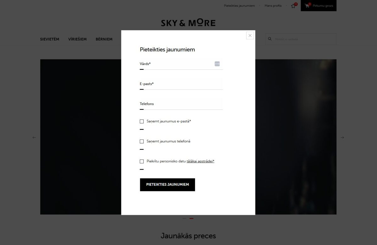 Skyandmore.lv - Pieteikties jaunumiem