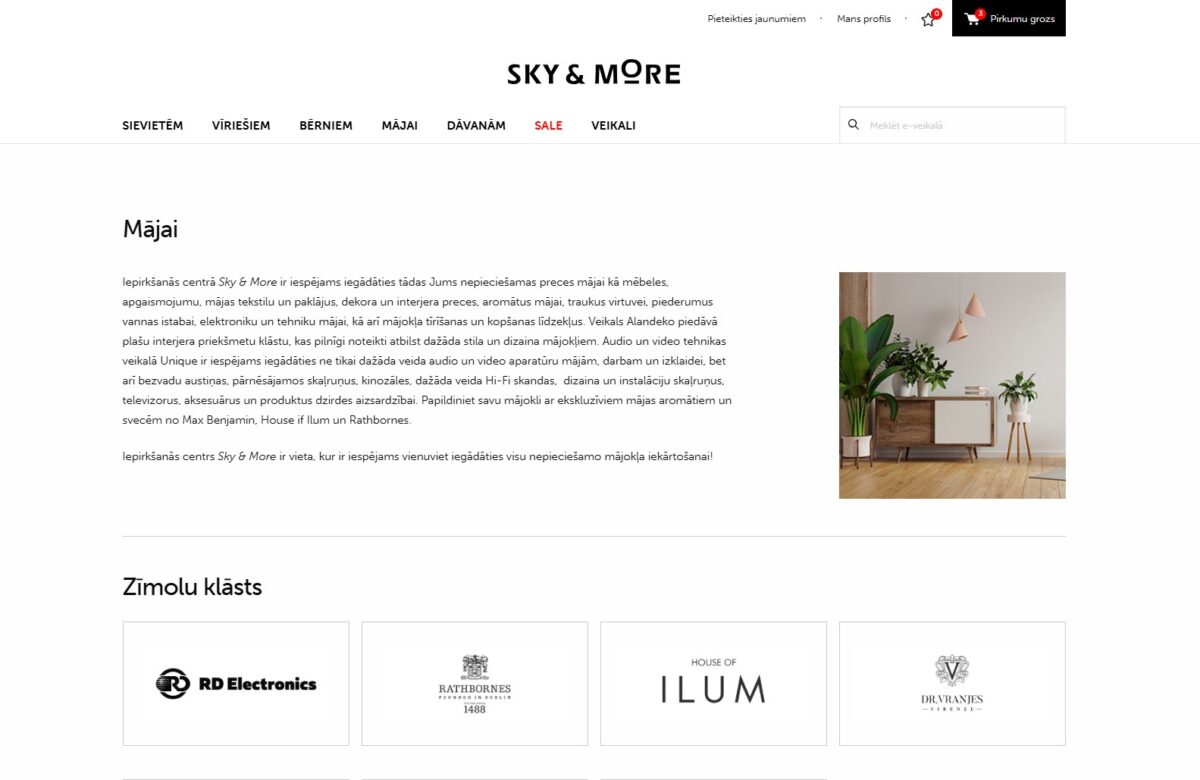 Skyandmore.lv - Veikalu kategorijas atvērums