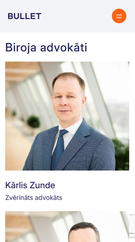 Advokātu komanda - Advokātu birojs BULLET - mobile