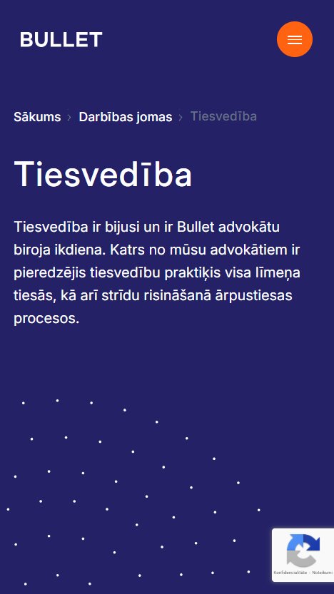 Darbības joma - Advokātu birojs BULLET - mobile