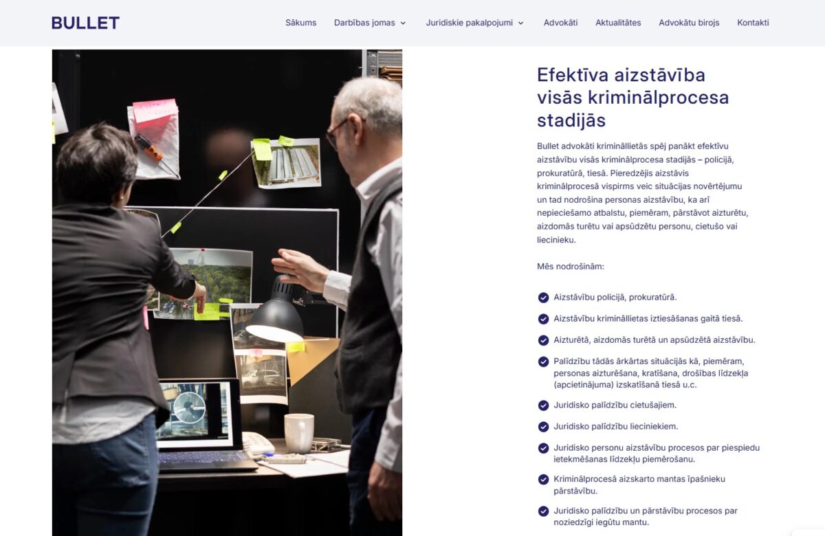 Pakalpojuma apraksts - Advokātu birojs BULLET