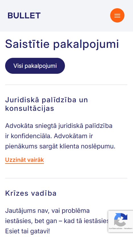Saistītie pakalpojumi - Advokātu birojs BULLET - mobile