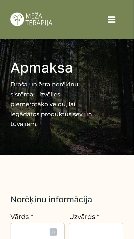 Pirkuma noformēšana - Mezaterapija.lv - mobile