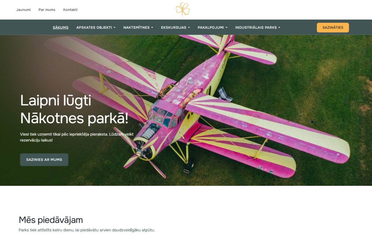 Nakotnesparks.lv - Jaunas mājaslapas izveide