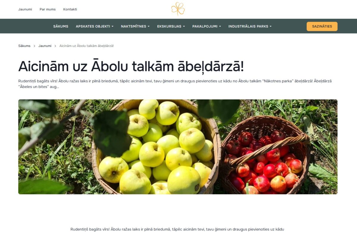 Nakotnesparks.lv - Jaunuma atvērums