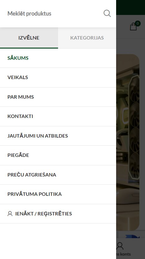 Baed.lv - Mobilā navigācija
