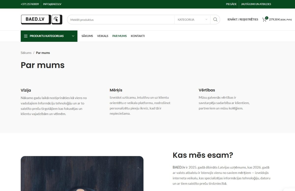 Baed.lv - Informācija par uzņēmumu