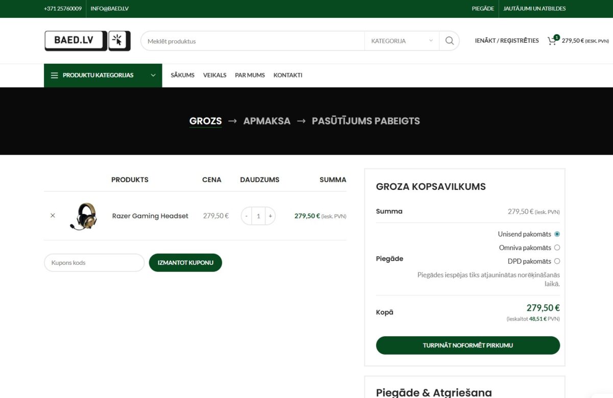 Baed.lv - Pirkuma grozs