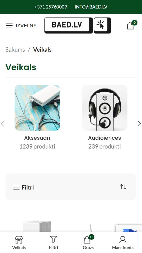 Baed.lv - Produktu kategorija - mobile