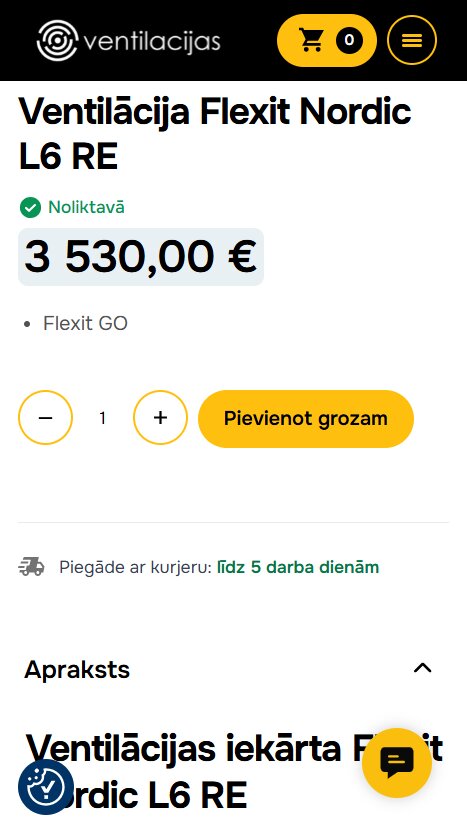 Ventilacijas.com - Detalizēta informācijas par preci - mobile
