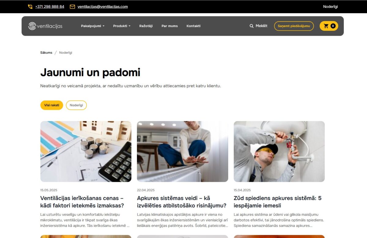 Ventilacijas.com - Jaunumi un padomi