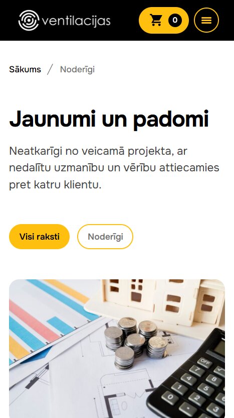 Ventilacijas.com - Jaunumu saraksts - mobile