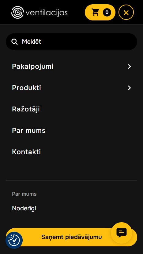 Ventilacijas.com - Mobilā navigācija