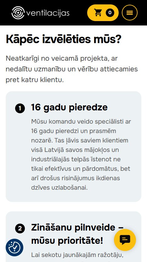 Ventilacijas.com - Informācija par uzņēmumu - mobile