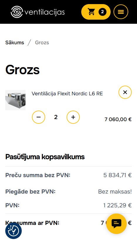 Ventilacijas.com - Pirkuma grozs - mobile