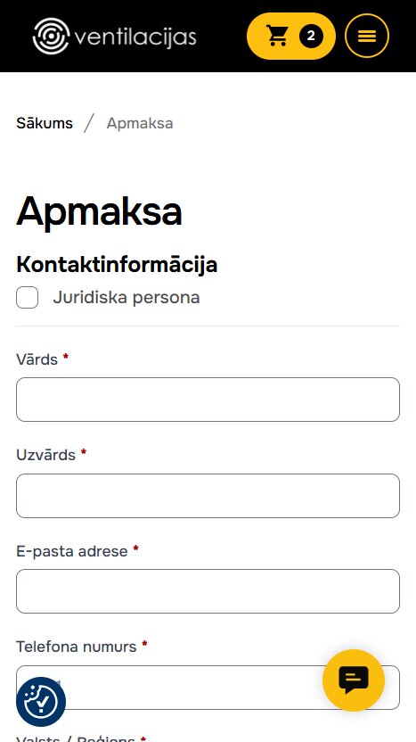 Ventilacijas.com - Pirkuma noformēšana - mobile