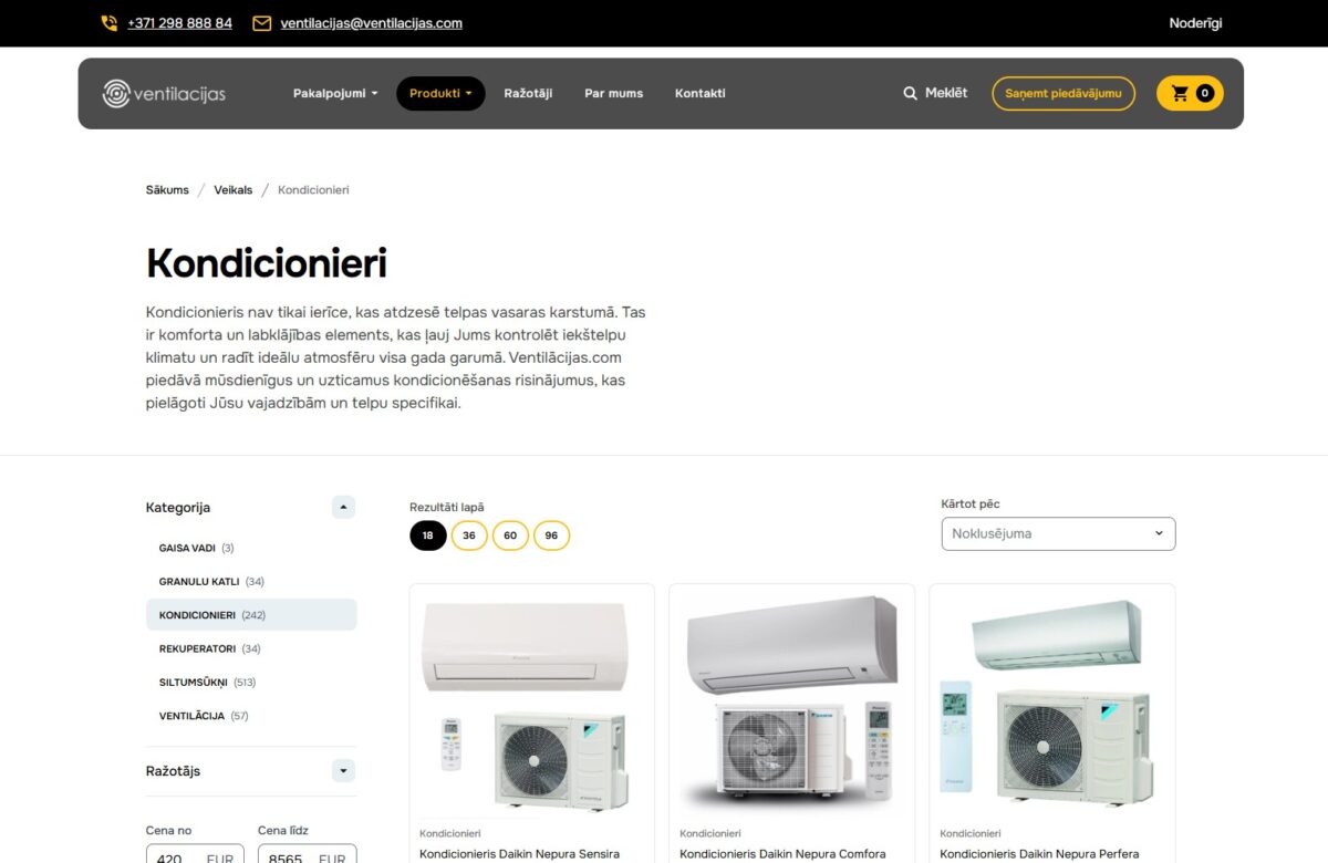 Ventilacijas.com - Preču kategorijas atvērums