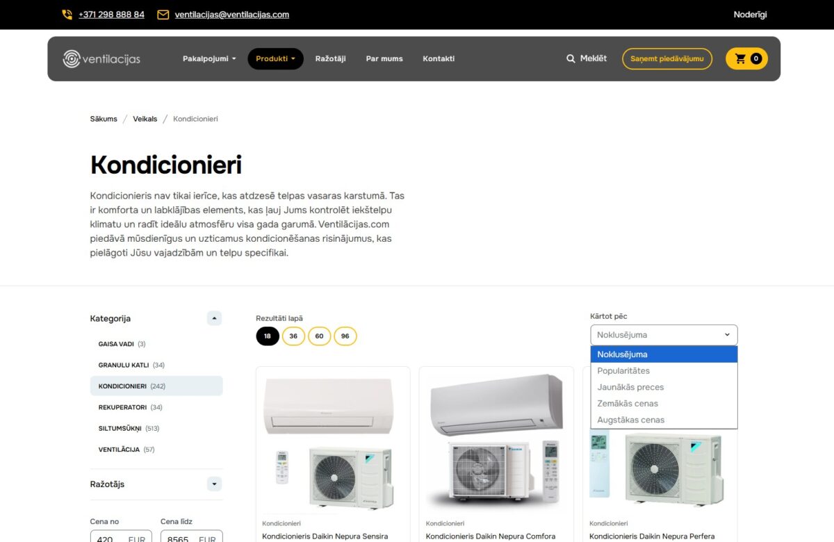 Ventilacijas.com - Produktu atlases iespējas