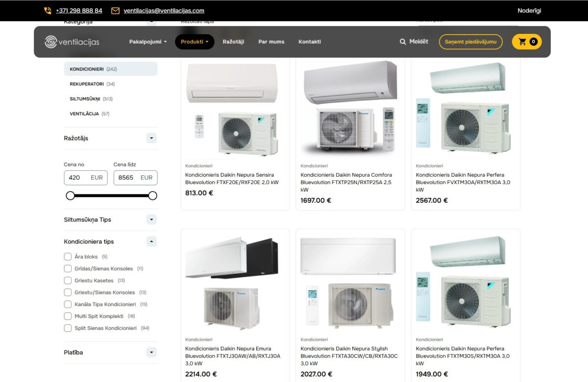 Ventilacijas.com - Produktu filtri