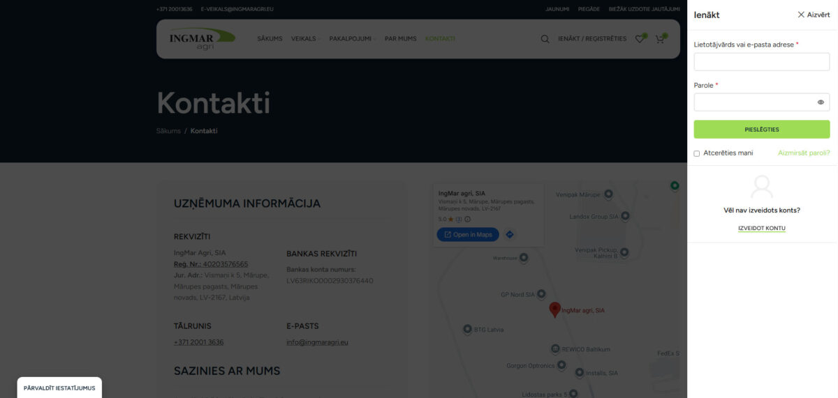Ingmaragri.eu lietotāja profils