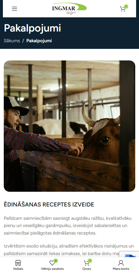 IngmarAgri.eu pakalpojumu sadaļa