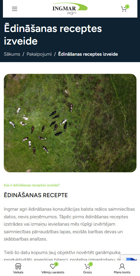 IngmarAgri.eu ēdināšanas receptes izveide