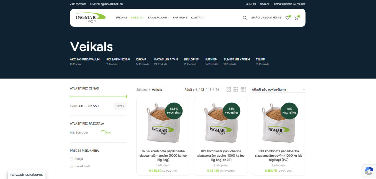 Ingmaragri.eu produktu klāsts