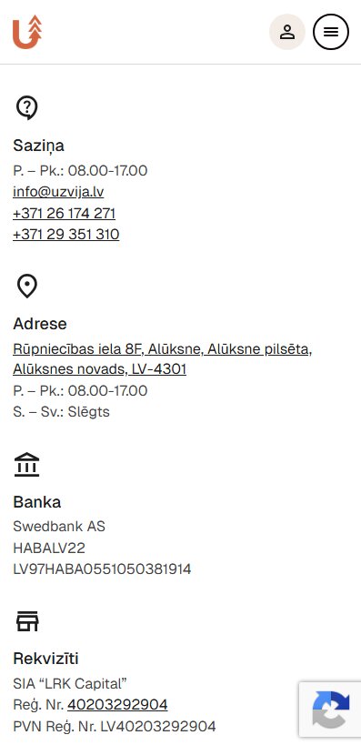 Uzvija.lv kontakti